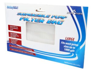 Active Aqua submersible pump Filter Bag 10.5"x 13.125" hydro farm