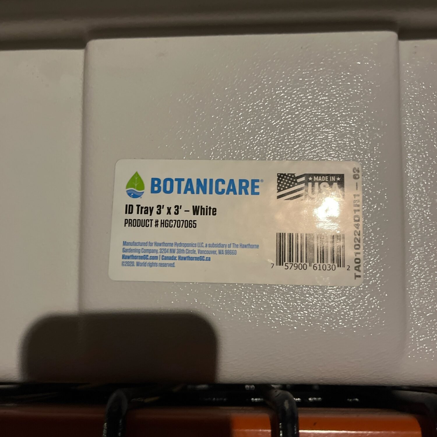 Botanicare Grow flood tray 3x3