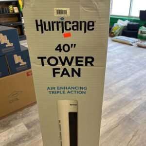 40 in. 3-Speed Triple Action Air Enhancing Tower Fan in White Hurricane